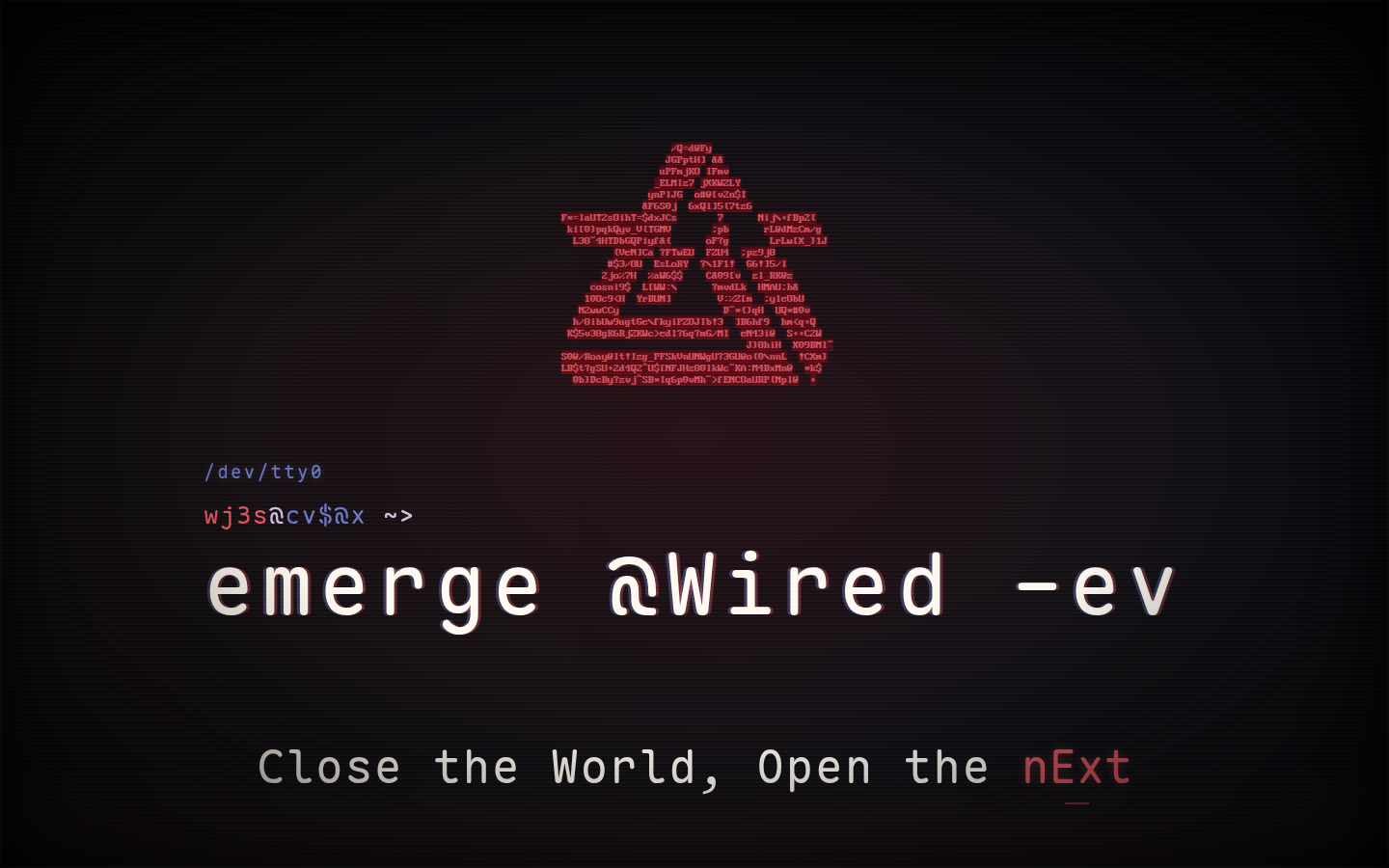 Frozen initial state of the apex terminal entry